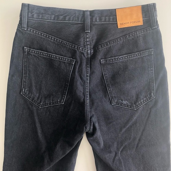 Aritzia Denim Forum Joni High Rise Loose Black Eyeliner Destroy Jeans - Picture 7 of 7